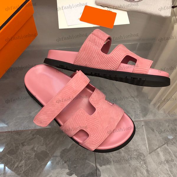 

designer womens slippers sandals couples slippers solid color cowhide flat mens shoes outdoor beach shoes non-slip soles walking shoes casua, Black