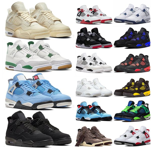 

4s jumpman 4 basketball shoes sail pine green university blue black cat new bred thunder red thunder cactus jack doernbecher blue thunder me