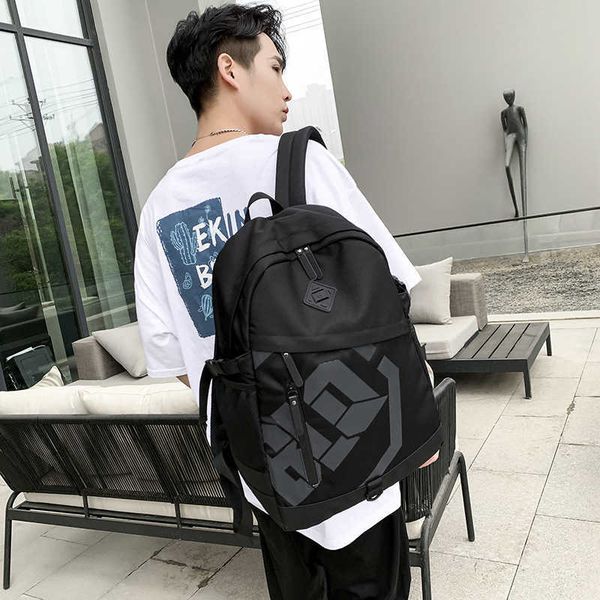 

trendy men's backpack travel leisure computer korean version fashionable junior high school students' backpack travel backpack