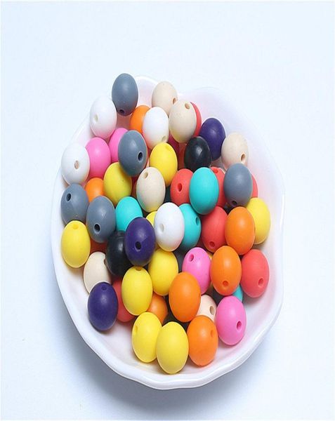 

baby silicone teething beads bpa food grade silicone teething round beads 15mm diy necklace bracelet 32colors 100pcslot4892857, Red;brown
