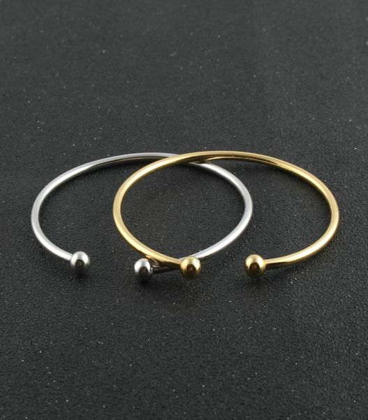 

simple women bangles fashion gold plated silver smooth cuff bangles for women classical open bangles bracelets female jewelry love6827107, Black