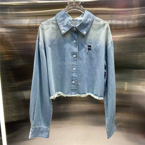 

two piece dress designer women's summer denim sets outfit suits with long sleeve shirt letter girls milan runway outwear t-shirt bluse, White
