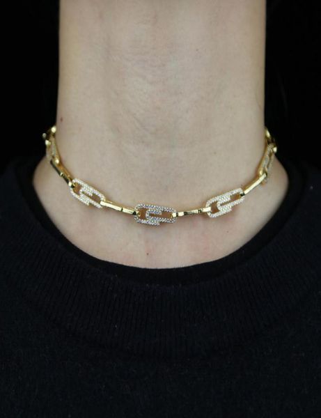 

2021 new punk paper clip collar choker necklace gothic girls fashion hip hop colliers for women safty pin chain necklace jewelry5678368, Silver