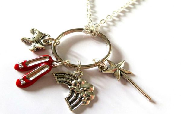 

vintage silver movie the wizard of oz necklace designer boho steampunk statement chain necklace pendants for women jewelry friends6067731