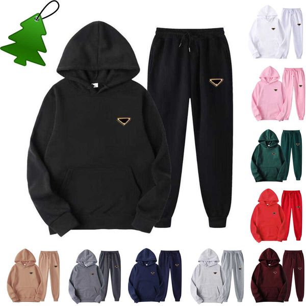 

men's and women's two pieces pants tracksuits outfit high neck hoodies sweatshirt pants tracksuit 2022 plus size streetwear casual, White