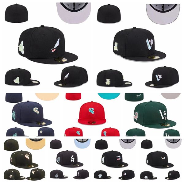 

2023 fitted caps new hat fashion mexico gloves ball caps letter hip hop size hats baseball caps flat peak for style full closed size 7-8, Blue;gray