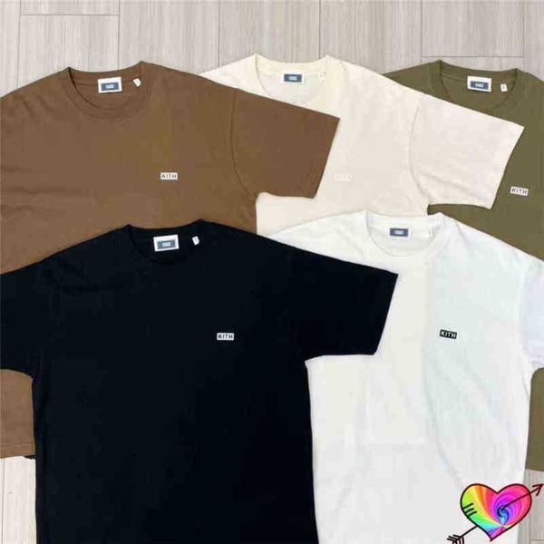 

five colors small kith tee men women summer dye kith t shirt box fit short sleeve, White;black