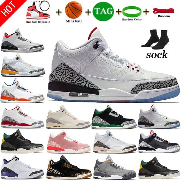 

new 3 3s basketball shoes mars stone white cement wizards cardinal red black gold kumquat pine green lucky green dark iris muslin sport snea