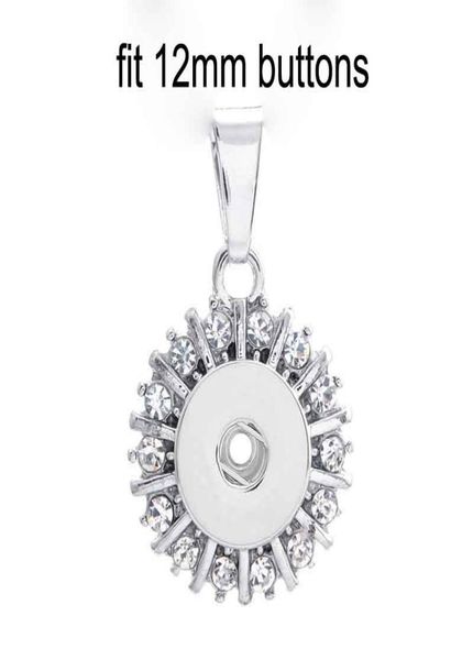 

fashion interchangeable metal flower ginger crystal necklace 239 fit 12mm snap button pendant necklace charm jewelry for women gif4073097, Silver