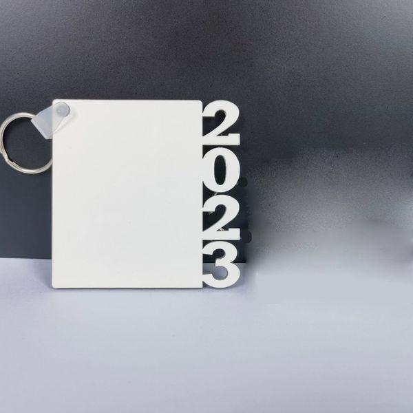 

10pcs bag parts sublimation diy white double sided blank mdf wooden 2023 hollow out keychains graduation gift, Black