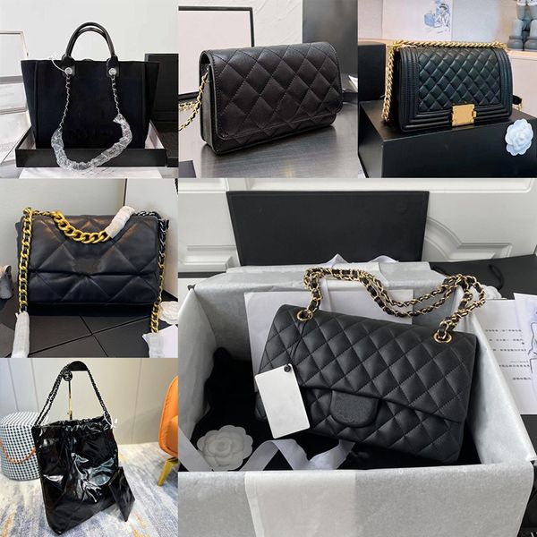 

multiple styles 7a designer women shoulder tote crossbody bag classic chain flap luxury caviar grain sheepskin leather canvas fashion love h