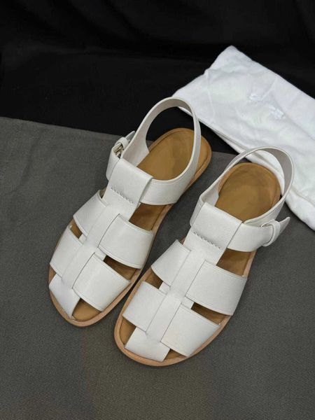 

designer the row sandals french lady leather toe clip square kitten heel luxury casual comfortable outdoor party slippers nvk5, Black