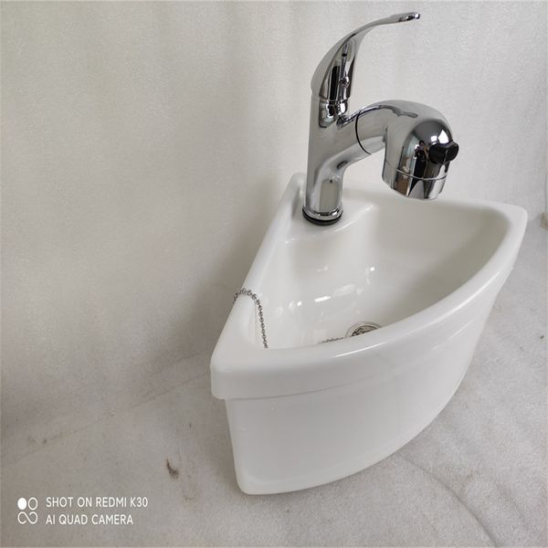 

white acrylic triangular sink basin 280*280*180mm boat caravan rv camper gr-y014