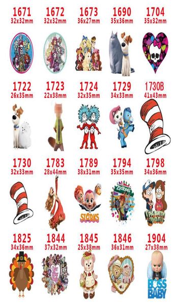

60pcslot pr1671 fashion cartoon characters resins snack flatback for hair bows hair accessories planar resin crafts diy decoratio3283167, Slivery;white