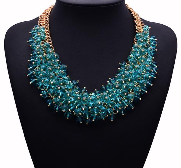 

z fashion necklace xg134 collar bib necklaces pendants chunky crystal statement necklace jewelry for women8014105, Silver