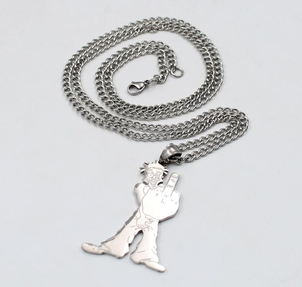 

shaggy 2 dope fck off insane clown posse stainless steel charm 24inch chain1594439, Silver