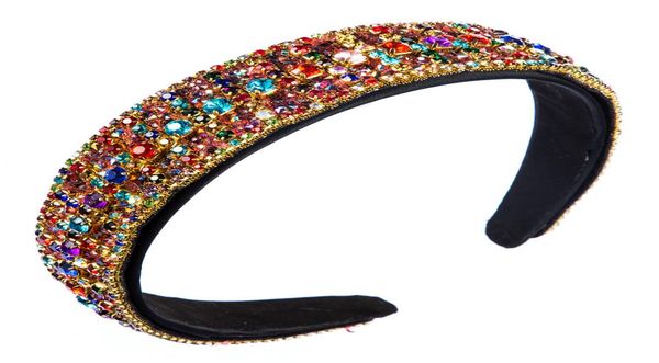 

2pcs colorful rhinestone creative wideedge show hair accessories supershiny bridal headband3525024, Silver
