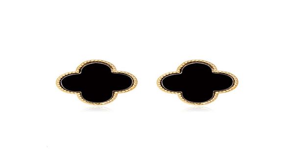 

925 silver needle love korean personalized clover earrings women039s fashion simple five pointed star small earrings trend9034463, Black