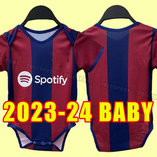 

baby 23 24 lewandowski soccer jerseys barcelona pedri ansu fati coutinho f.de jong dest gavi adama football shirts 2023 2024 dembele infant, Black;yellow