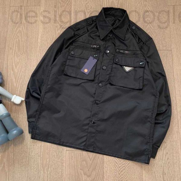 

men's jackets designer men jacket logo embroidered casual shirt pd jackets nylon thin trench coat mens zipper cardigan ng3d, Black;brown