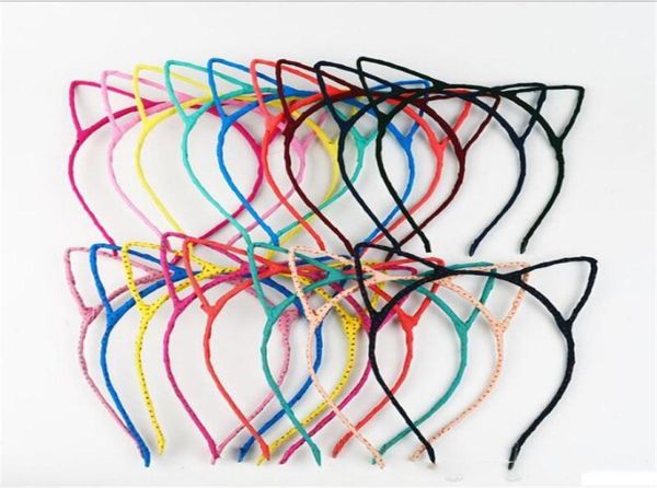 

girls hair accessories korean new cute cat ears headband children headdress girls hairpin fine accessories to5136179255, Slivery;white