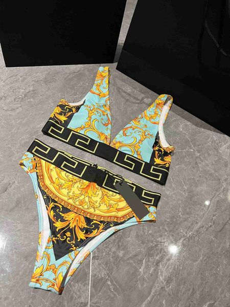 

23ss head print womens bikini swimwear bathing suits girl swimsuit tee women swim suit bikinis designer set s-xl vsc, White;black