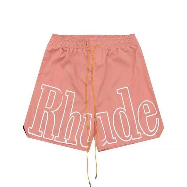 

60sg fashion shorts for men and women rhude2023 summer new beach pants loose basketball pants daily trend drawstring shorts sbt1, White;black