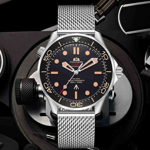 

luxury omegas watch for men james bond 007 watches m0gc mechanical movement black ceramics stainless steel watch bracelet 7ryx, Slivery;golden