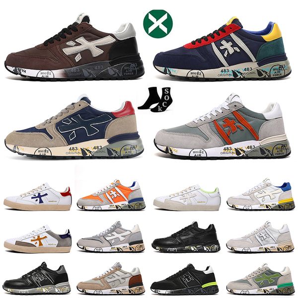 

original premiata running shoes designer mens womens classic sea salt on white cloud leather mick premiatas board casual jogging sneakers sp