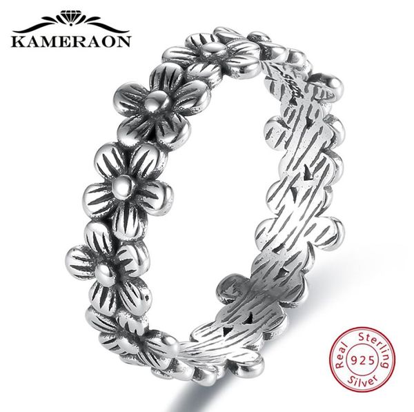 

fine jewelryrings 925 small daisies ring for women flower vintage processing real sterling silver boho accessories minimalism jewe5444397