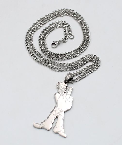 

shaggy 2 dope fck off insane clown posse stainless steel charm 24inch chain8699977, Silver