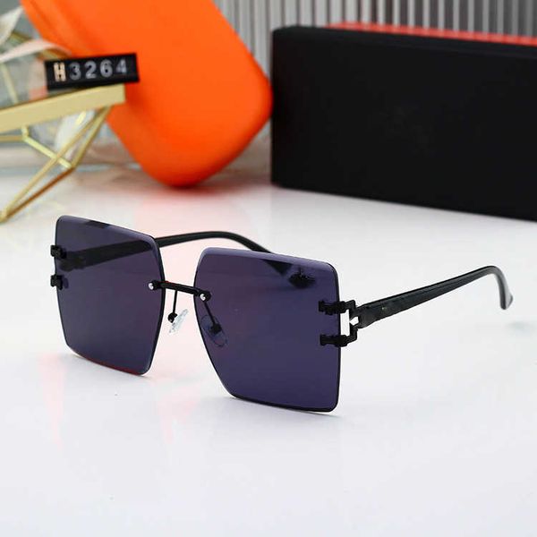 

original of sunglasses new metal for men and women fashionable frameless trimmed edge online red street shoot overseas sunglasses batch, White;black