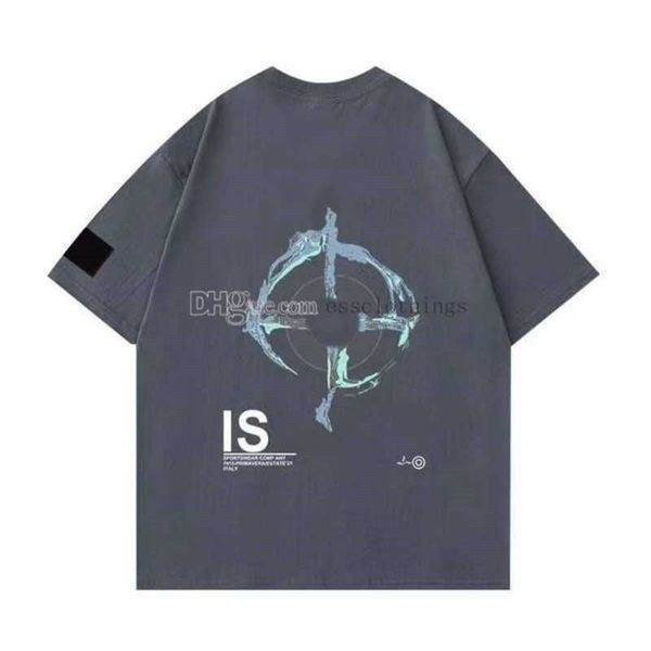 

t designer men shirt geometric badges pattern women stone tshirt summer trend letter short sleeve casual shirts round neck high street tee i, White;black