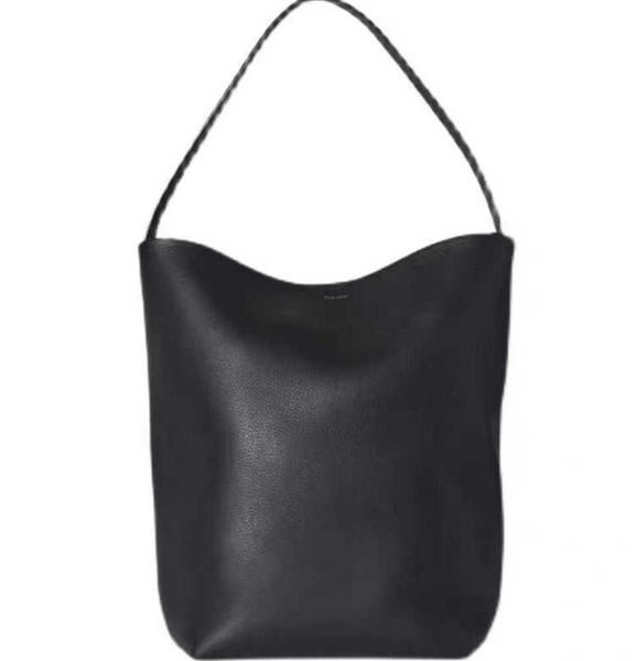 

designer the row leather large capacity tote bag n / s park tote bag minimalist bucket shoulder light luxury and high sense fashion leisure