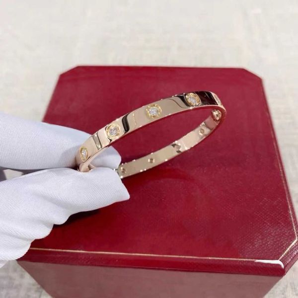 

18k rose gold au750 colored gold bracelet for women and men lovers yellow bracelet screw bracelet wide light luxury v gold 4dou, Black