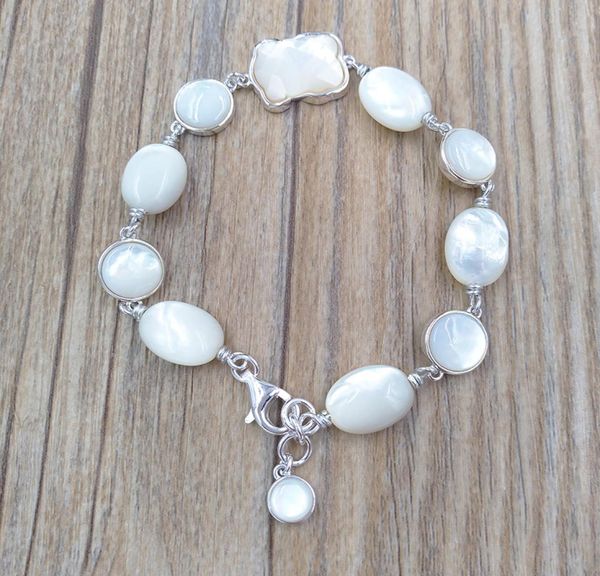 

new color bracelet with motherofpearl authentic 925 sterling silver bracelets silver fits european bear jewelry style gift andy 6220002, Golden;silver