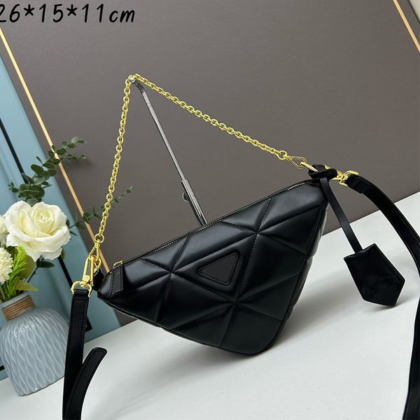 

triangle bags diamond crossbody bag chain handbag women handbag purse shoulder strap zipper wallet fashion letter genuine leather tote