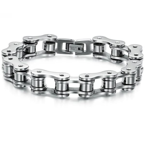 

classic men039s bike bracelet stainless steel bracelets polish bangle bracelet link chain bracelet for men gifts9448202, Black