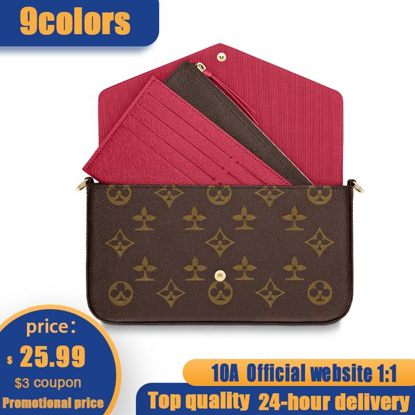 

old flower embossed tote bag multi felicie pochette m61276 designer womens luxury bags mens genuine leather clutch handbags crossbody should