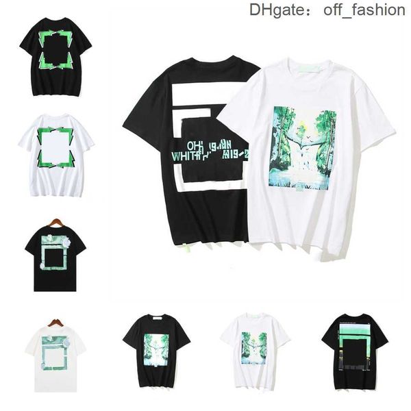 

t-shirt off men's s offs white street fashion brand couple star with sleeve printed letter x the back print, White;black