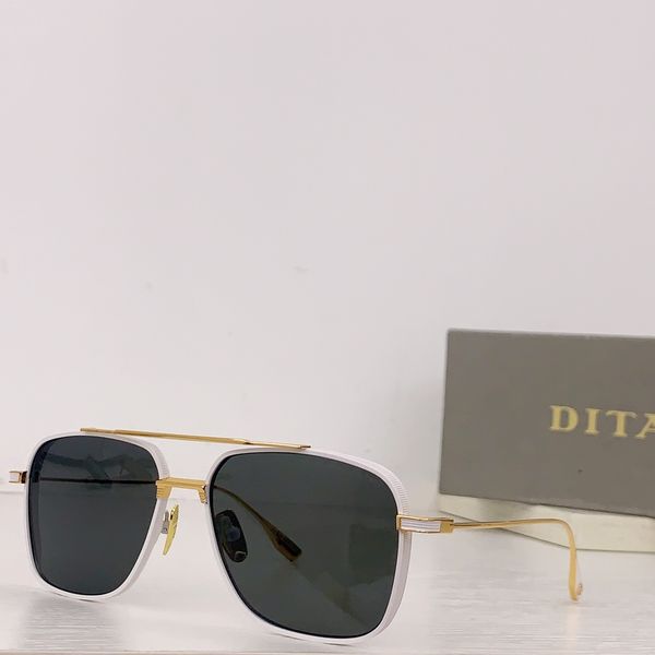 

dita sunglasses for men and women, designer double beam metal glasses, beach sun protection, circular sunglasses, White;black