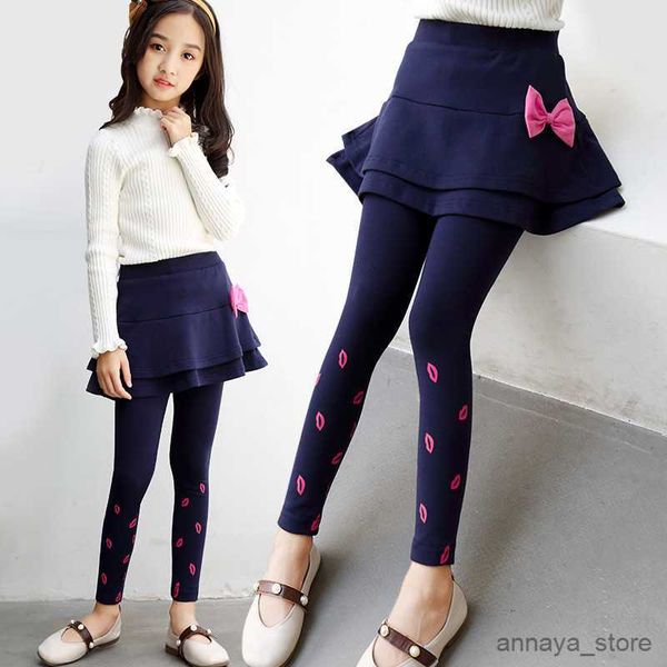 

pantskirt girls skirt-pants 2023 spring autumn children print cake skirts fashion girls clothes kids trousers years r230626, Blue
