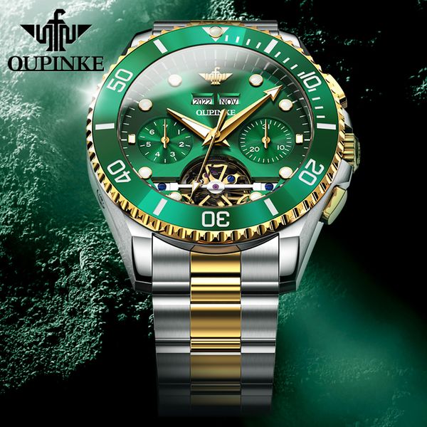

high-quality automatic mechanical watch steel large dial 41mm luminous men luxury watch solid buckle gold watch men and women fashion watche, Slivery;golden