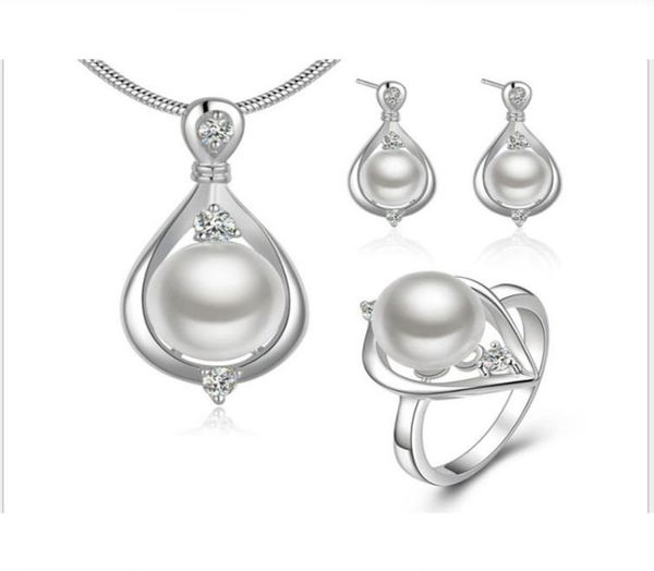 

trade jewelry silver plated jewelry whole natural pearl set combination of european and american goods3160379, Golden