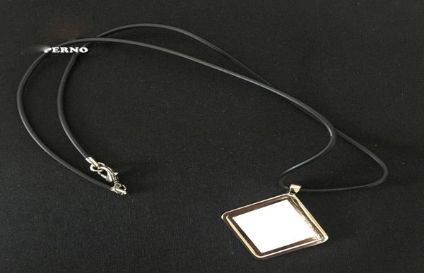

rhombus blank necklace pendant for sublimation rectangle square blank necklaces pendants for heat transfer factory whole 2663333, Silver
