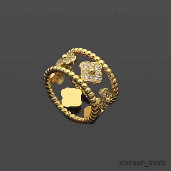 

wedding rings couple rings double full open ring hollow flower 18-karat gold butterfly blue turquoise with original packaging r230627, Slivery;golden