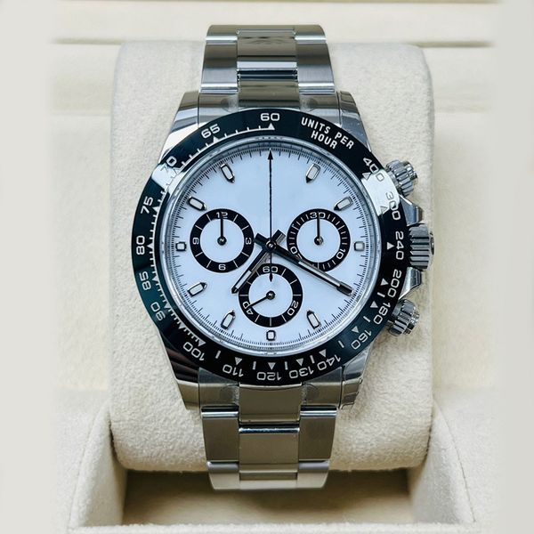 

rolej panda watch designer mens watch steel all subdials 40mm automatic mechanical movement sapphire glass ceramic bezel silver dhgate watch, Slivery;brown