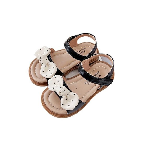 

sandals kids shoes children baby footwear girls summer princess soft sole f12807, Black;red