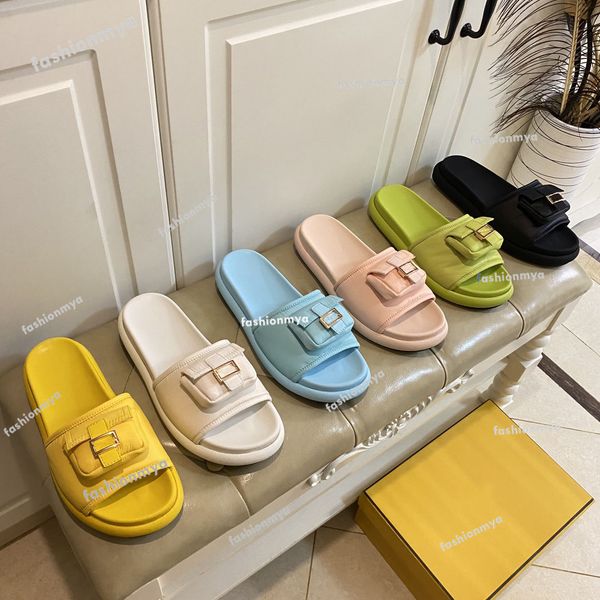 

designer sandal women slide pocket slides feel slippers flat heel rubber slipper classic summer slide flip flops, Black