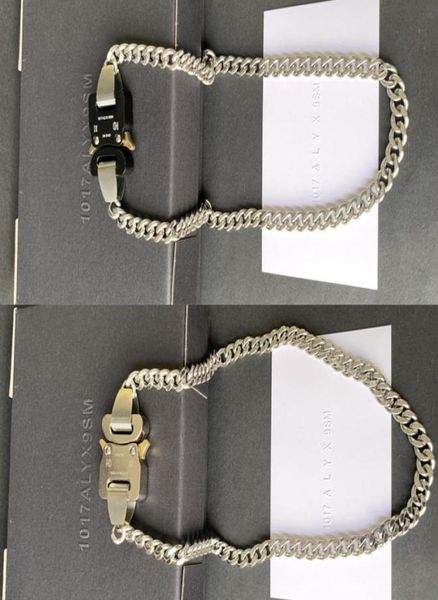 

2020ss alyx necklaces men women quality 1017 alyx 9sm necklace chain link metal buckle4587132, Silver